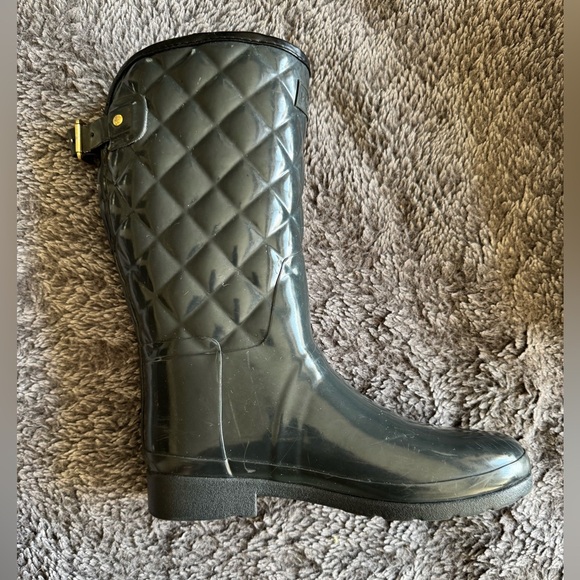 HUNTER Women’s Adjustable Quilted Refined Slim Fit Short Rain Boots - Picture 8 of 11